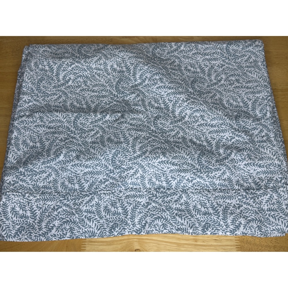 Target Queen Pillowcase Set x2 100% Organic Cotton Blue Floral Leaf Print